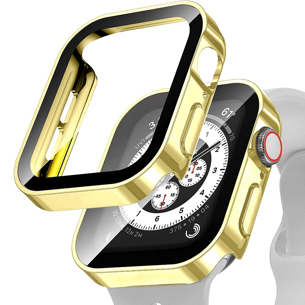 Durable Waterproof Apple Watch Case with Screen Protector and Straight Edge Bumper