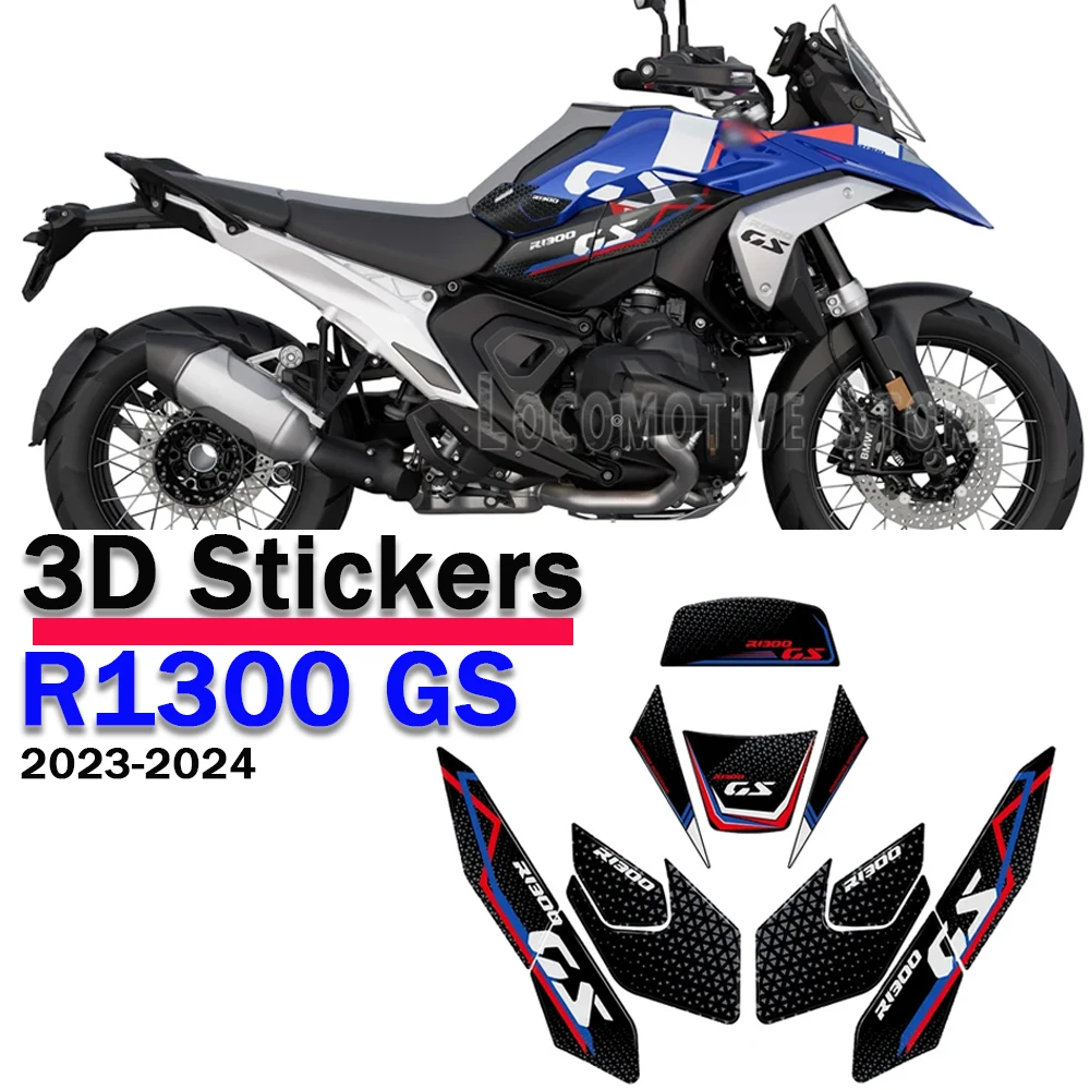 

For BMW R 1300GS Motorcycle Tank pad Decals R1300 GS R 1300 GS 2023-2024 Accessories 3D Epoxy Resin Stickers Protection Kits