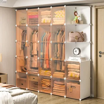 Plastic Organizer Wardrobe Cube Cupboard Partitions Shelves Filing Simple Foldable Closet Modern Vestidores Trendy Furniture 2