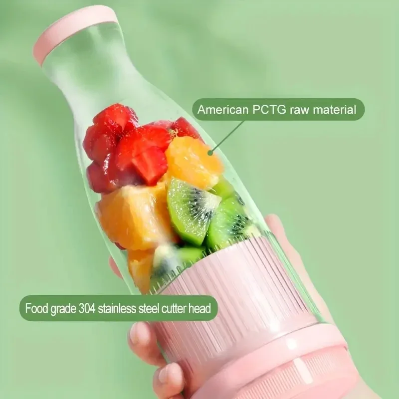Electric Juicer Cup 6 Blades Milkshake Machine USB Portable Fruit Milk Mixing Tool Mini Fresh Juice Blender_voghion.com