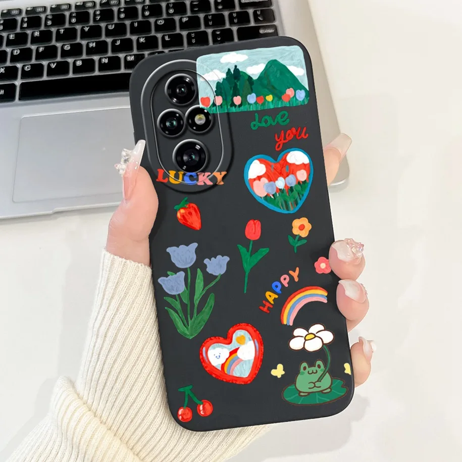 Luxury Marble Moon Frosted Shockproof Silicone Case - Soft Protective Bumper Cover