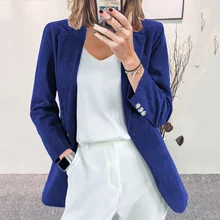 

2022 Women Casual Spring Blazers Open Front Long Sleeve Solid Work Office Blazer Jacket Suit For Woman