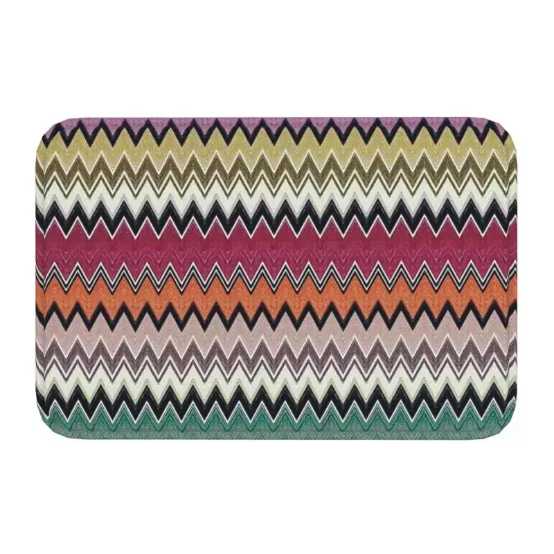 2024 Zerbino Classico Di Lusso A Zig Zag Tappetino Da Cucina Antiscivolo Tappetino Da Cucina Bohémien Geometrico Zigzag Porta Da Giardino Ingresso Aut