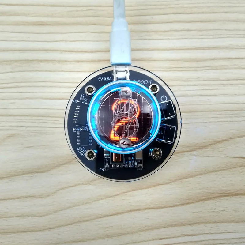

Светящиеся часы с одной трубкой и мягким точечным ремешком, часы QS30 Nixie