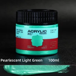 100ml Golden Pearlescent Acrylic Paint - Waterproof Metallic Pigment (Single color)