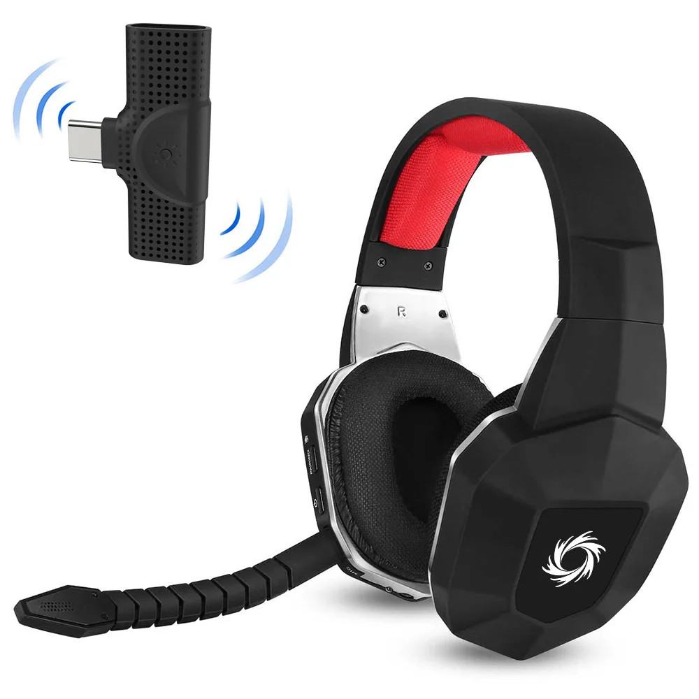 Wireless Headset HW-N9M 2.4G Virtual 7.1 Surround Sound Removable Microphone PS4/PS5/PC/Switch/MAC/Phone wireless headphones