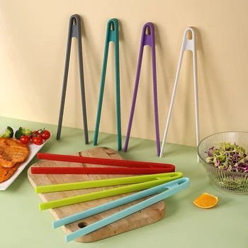 29cm Silicone Grill Tongs Non-Stick Food Bread Clip Heat Resistant BBQ Salad Cooking Serving Clamp Steak Pasta Clip For Kitchen
