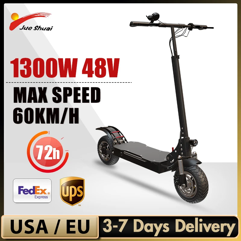 20Ah Big Battery 75km Long Range Scooter for Commuter Travel E scooter 1300W Powerful Motor 10inch Tubeless Tire