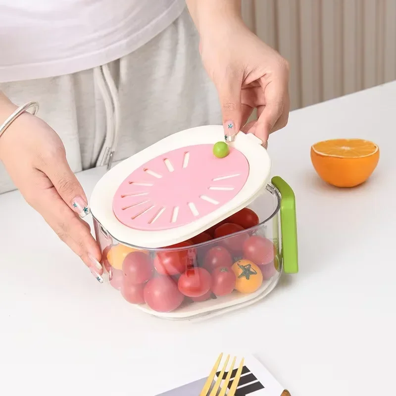 Kitchen Drain Gadgets Multi-function Reusable Household Vegetable lettuce Salad washer dry Dehydrator Hand cranked Fruit Spinner