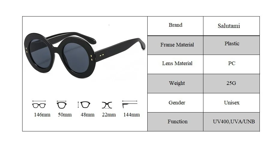 ladies sunglasses 2022 New Luxury Brand Oversized Round Sunglasses For Women Vintage Black Rivet Gradient Sun Glasses Female Sexy Shades Uv400 white sunglasses women