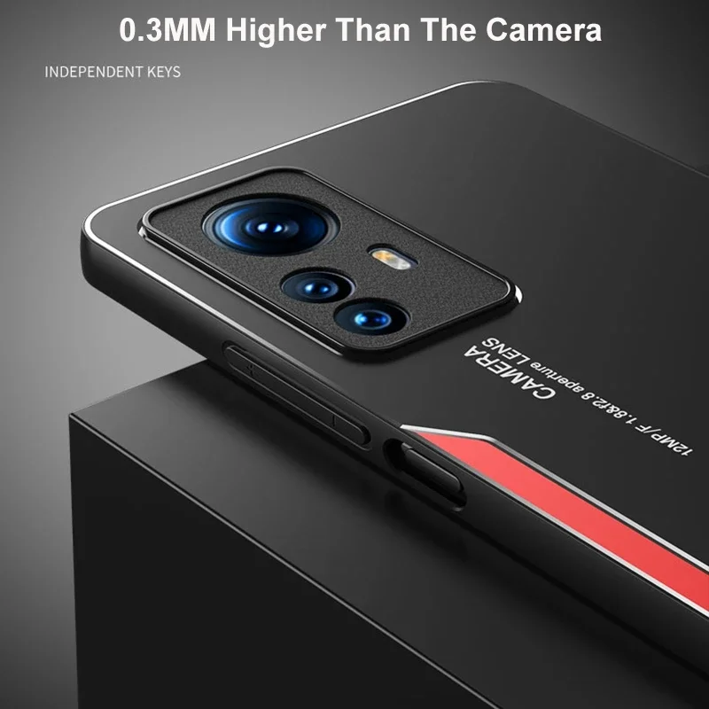 Aluminum Metal Case For Xiaomi Mi 12 Lite 12T Pro 12X Redmi Note 12 Pro Plus 5G 12S 4G Cover Silicone Full Protection Phone Case