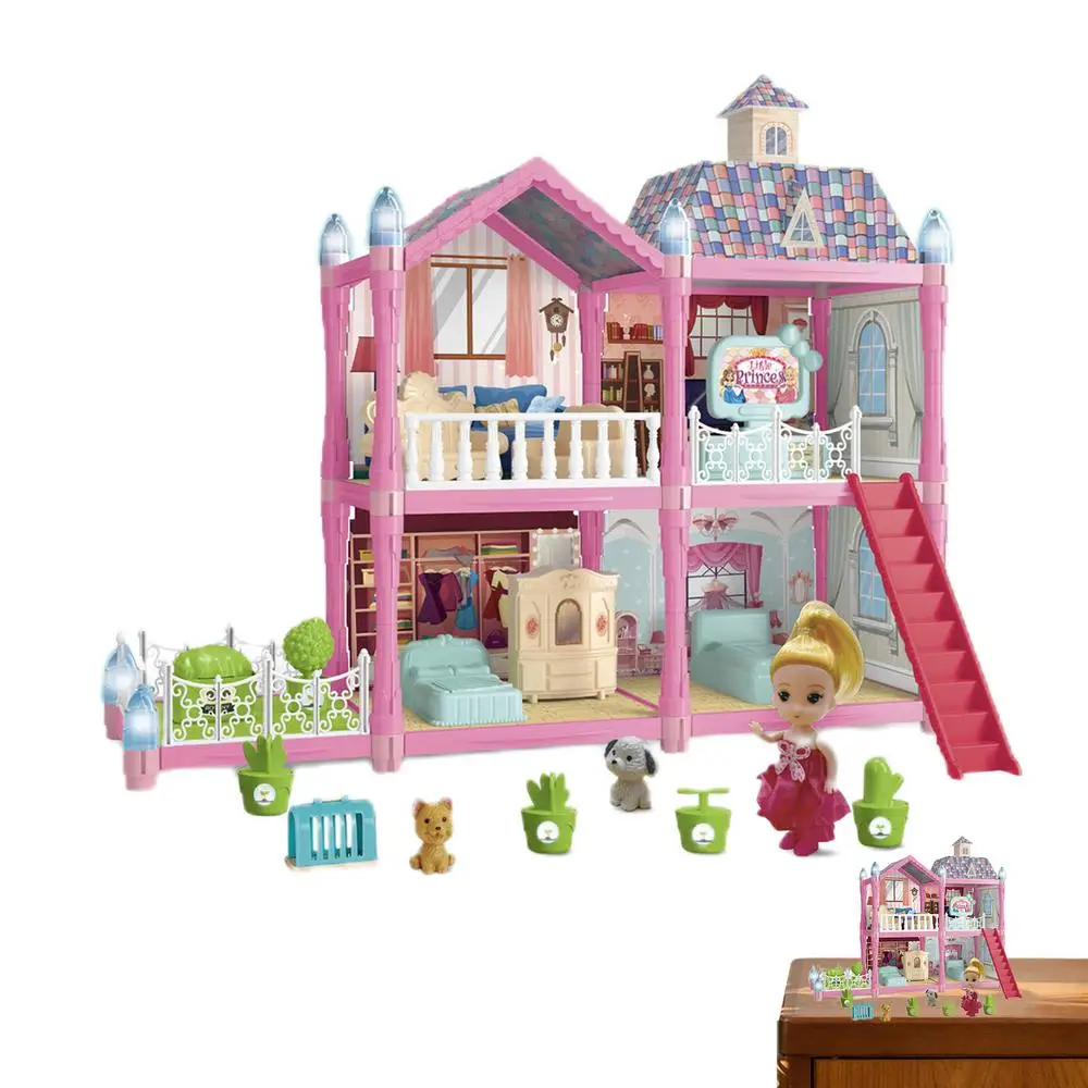 Dream villa кукольный домик diy stitching. Вилла девочка. Кукольный дом junfa. Игрушечная вилла. Вилла девочка.