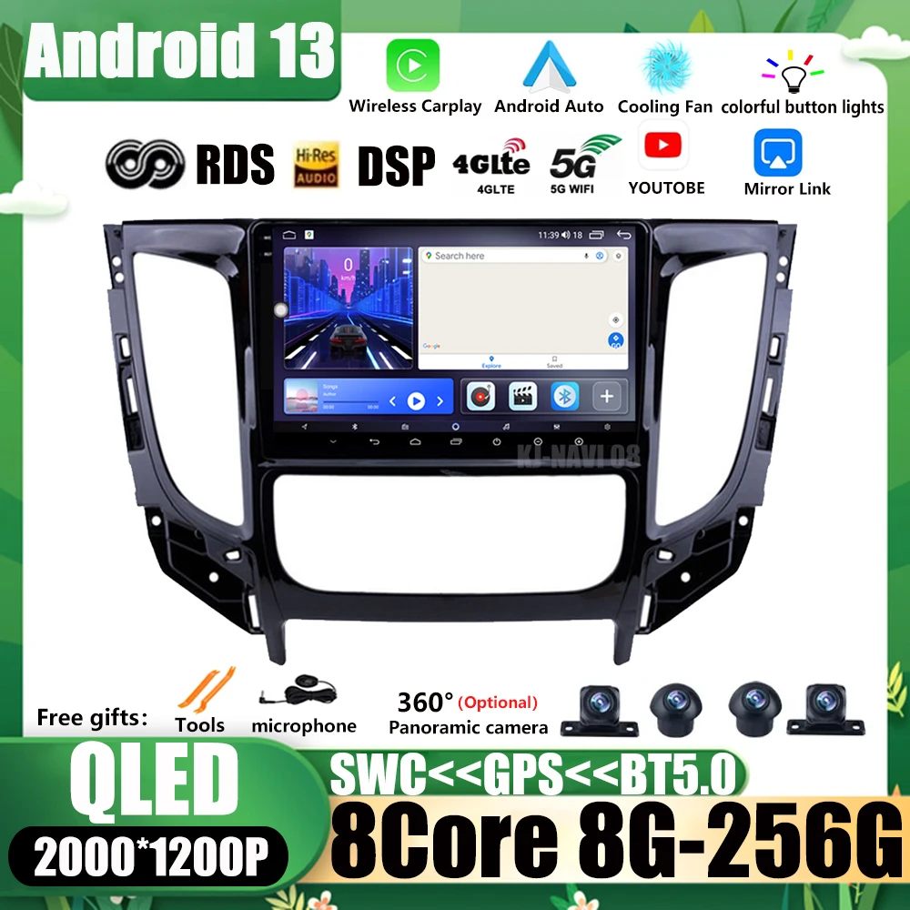 Android 13 Autoradio Video Multimediale Per Mitsubishi Pajero Sport 3 L200 5 Triton 3 2015 2016 2017 2018 2019 Lettore Gps Carplay