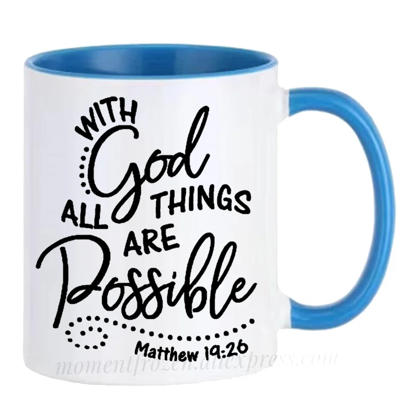 

Godmother Godfather Mugs God Lord Jesus Christ Coffee Tea Cups Faith Can Move Mountains Coffeeware Home Decal Teaware Drinkware