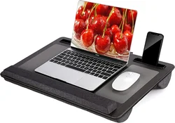 Bureau d'ordinateur Portable à grand tour de 25.6 pouces, bureau Portable avec tapis de souris et repose poignet pour ordinateur Portable, MacBook, tablette, lit, canapé, travail 