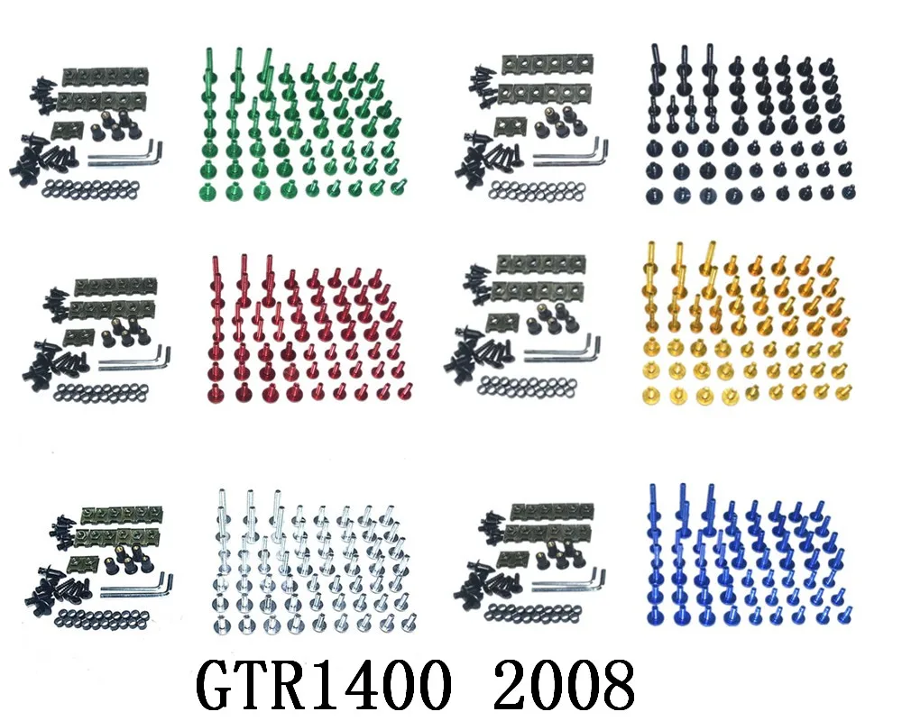 

Motorcycle Complete Fairing Bolts Kit Bodywork Screws Fit For KAWASAKI GTR1400 2008