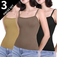1/3 Pieces Four Seasons Thin Ladies Solid Color Joker Camisole Young Women Plus Size Comfortable and Sexy T-shirt Shirt Casual - Image 4