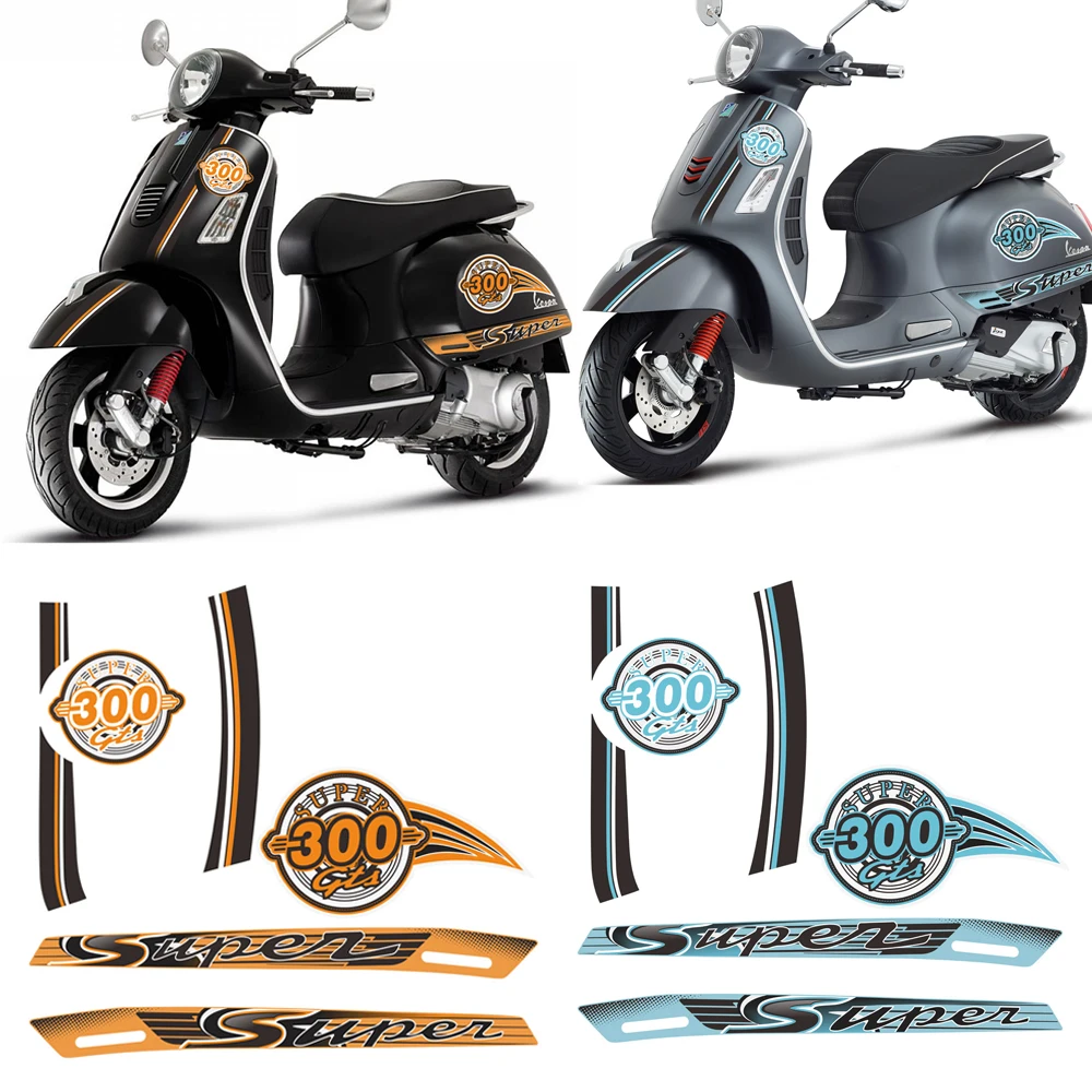 

Аксессуары GTS300, наклейки для PIAGGIO VESPA GTS 300, Спортивная супер-эмблема, отражающие наклейки, наклейки на корпус Мотоцикла, наклейка