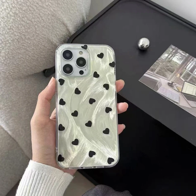 Sweet Heart Glossy Phone Case for OPPO - Stylish Protective Cover