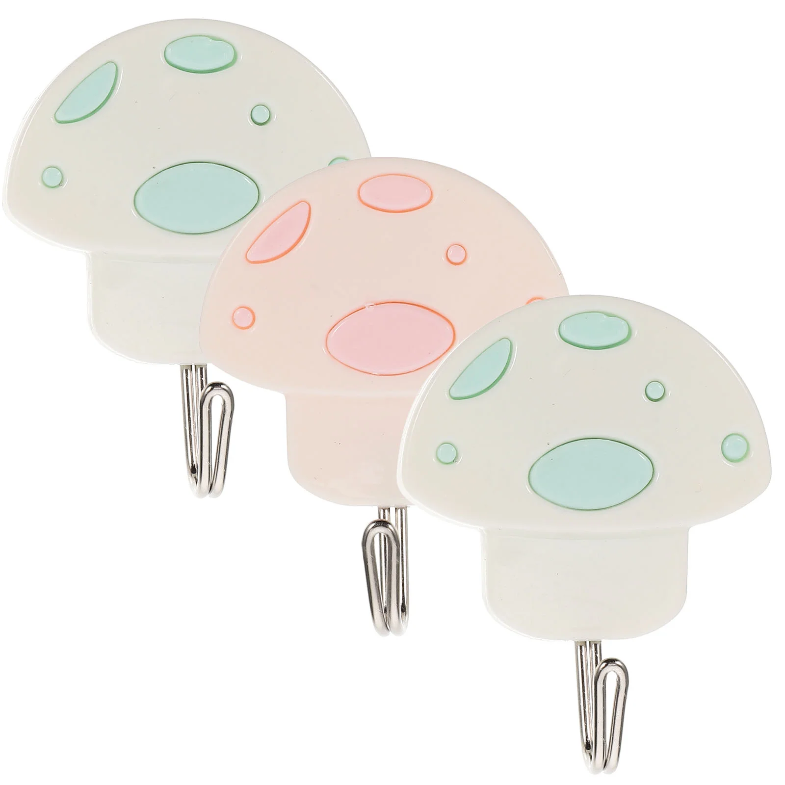 

Self-Adhesive Heavy Duty Wall Hooks for Bathroom Towels and Bags Decorative Mushroom Design Without Nails