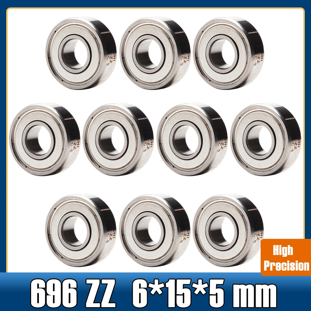 

696ZZ Bearing ABEC-5 ( 10 PCS ) 6*15*5 MM Miniature 696Z Ball Bearings 619/6 ZZ EMQ Z3 V3 Quality