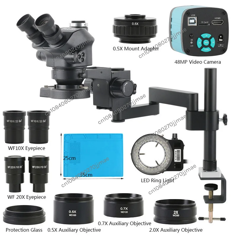 

0.5X/0.7X/2X objective lens folding bracket set for 7-50X continuous zoom high-definition stereomicroscope.