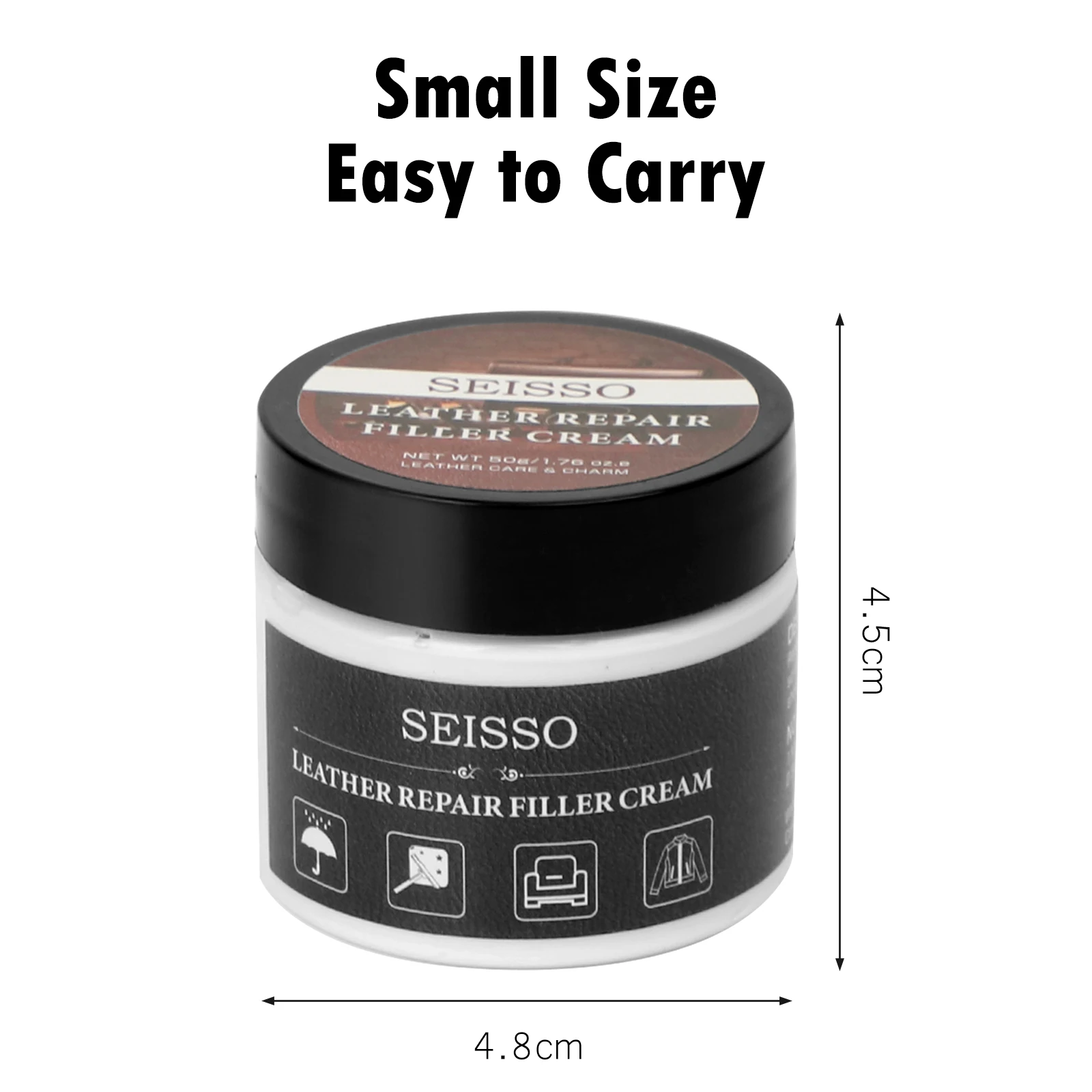 50ml Leather Repair Filler Kit Restore Renew Car Seats Sofa Shoe Scratch Scuffs Repair Cream Furniture Complementary Color Paste