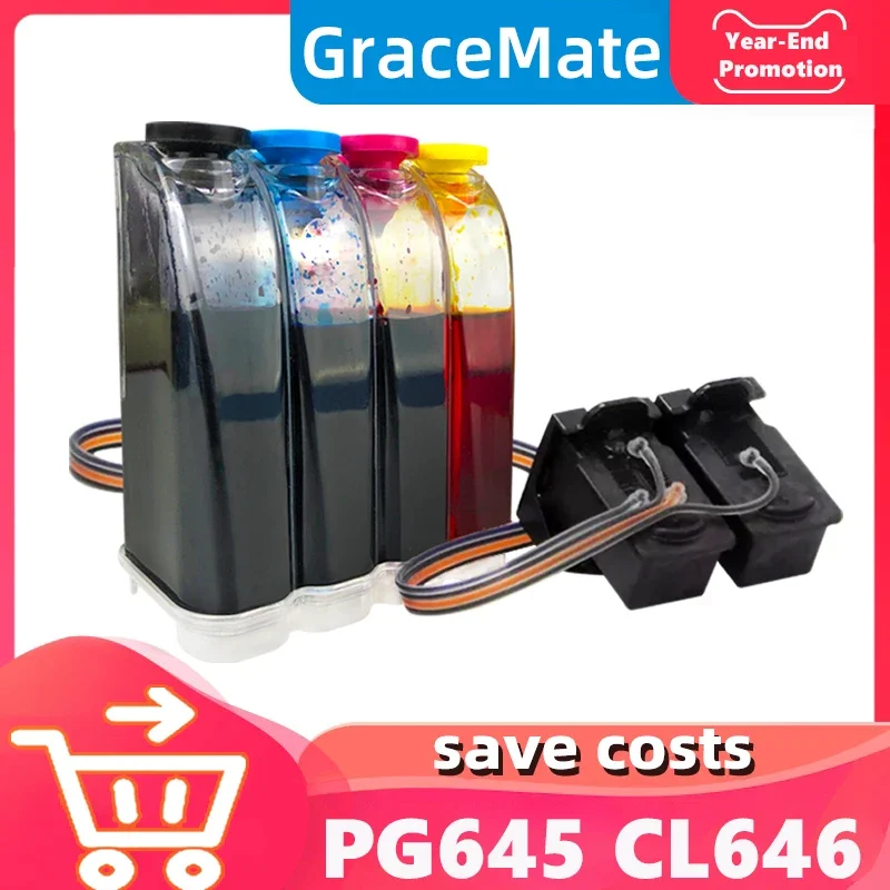 PG645 CL646 Ink Cartridges CISS Replacement for Canon Pg645 Cl646 645 for Pixma MG2460 MG2560 MG2960 MG2965 MX496 IP2880 Printer