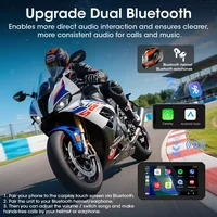 Jansite 5 inch Motorcycle Navigation GPS Wireless Carplay&Android Auto IPX7 Waterproof Display Dual Bluetooth 5.0 Moto Monitor - Image 4