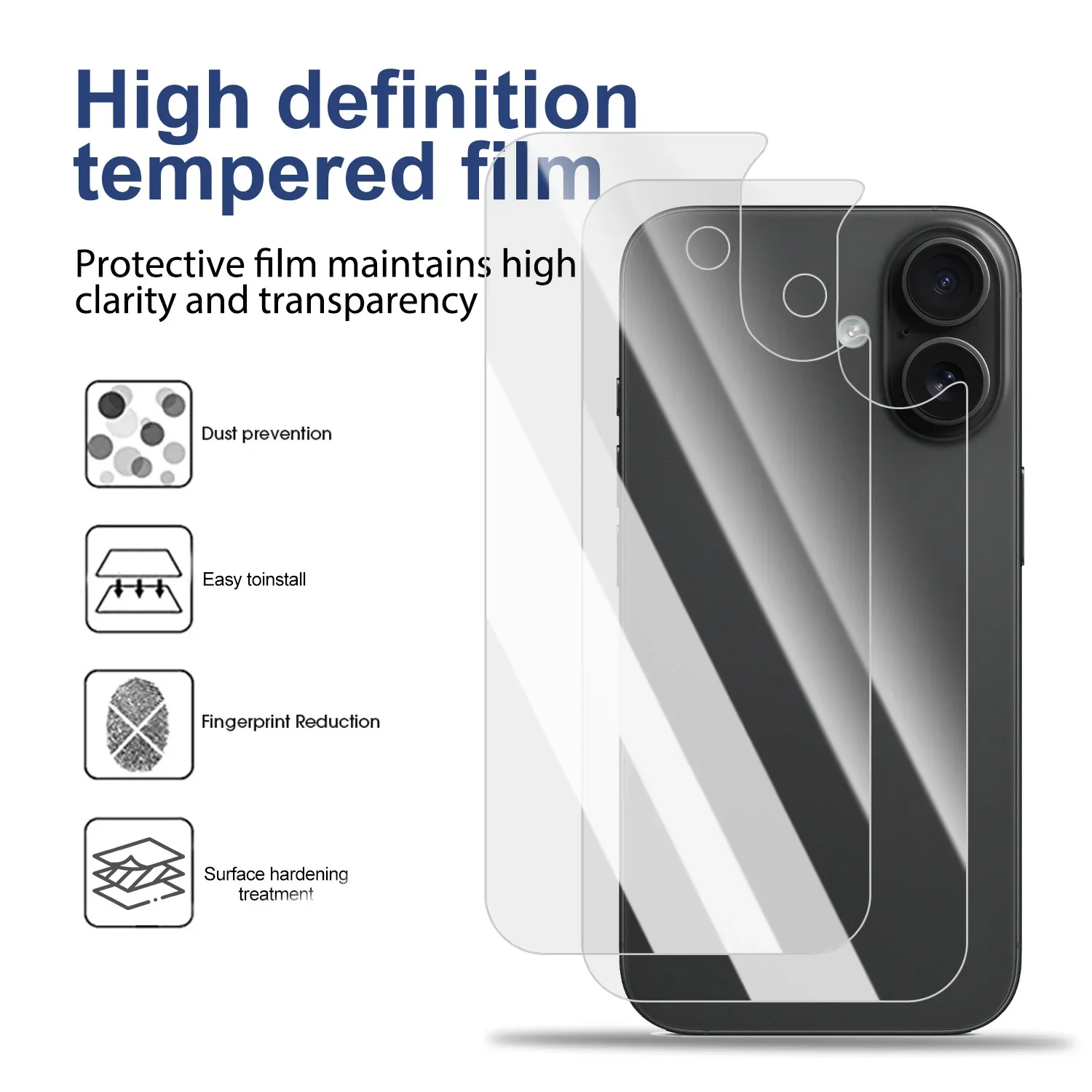 Phone Back Screen Protectors For iPhone 17 17Air 17Pro MAX Back Ultra Clear Soft TPU Hydrogel Films For iPhone17 Accessories 2