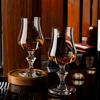 Luxury Crystal Single Malt Whiskey Snifer Professional Whisky Copita Nosing Glass Wine Tasting Goblet Cup Handmade