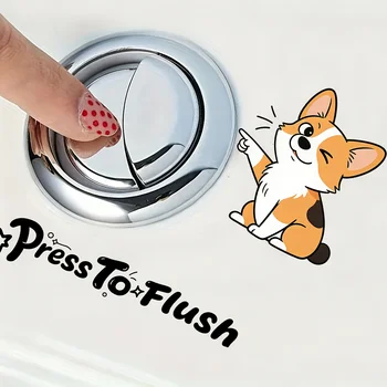Adesivo per WC da 1/3 pezzi, creativo, con messaggio 'Risciacqua dopo l'uso', in PVC autoadesivo, riutilizzabile per l'arredamento di bagni e servizi igienici pubblici