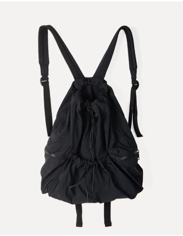 Sac à dos de voyage léger pour femme avec cordon de serrage en tissu nylon forestier de conception de niche japonaise et coréenne 2024_voghion.com