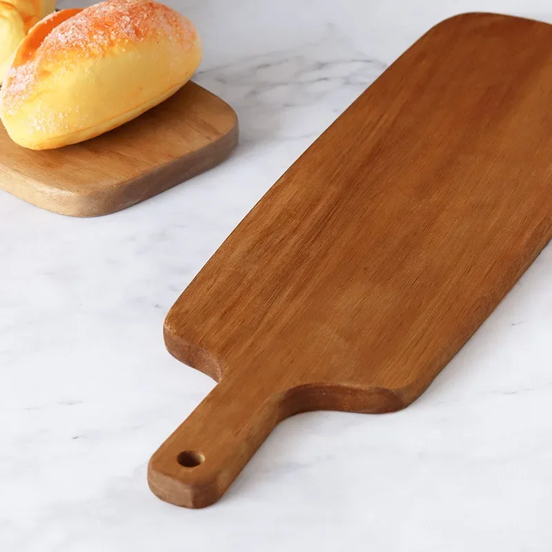 Kitchen Wooden Chopping Blocks Cutting Board Pizza Bread Fruit Sushi Tray Hangable Kitchen Tool