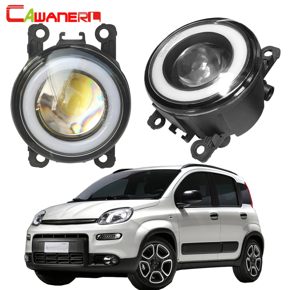 2 X Angel Eye Fendinebbia Paraurti Anteriore Per Auto Led Cob Fendinebbia Drl Per Fiat Panda 319 Panda 4X4 Trekking 2012-2018