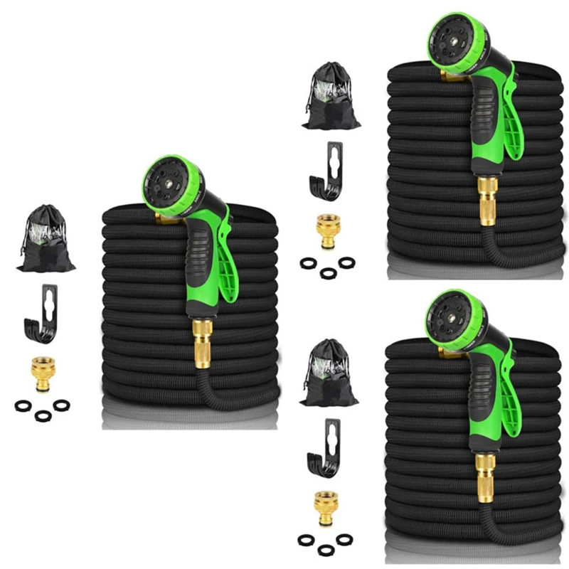 

Garden Expandable Garden Hose With 9 Function Hose Nozzle, Lightweight Anti-Kink Flexible Garden Hoses