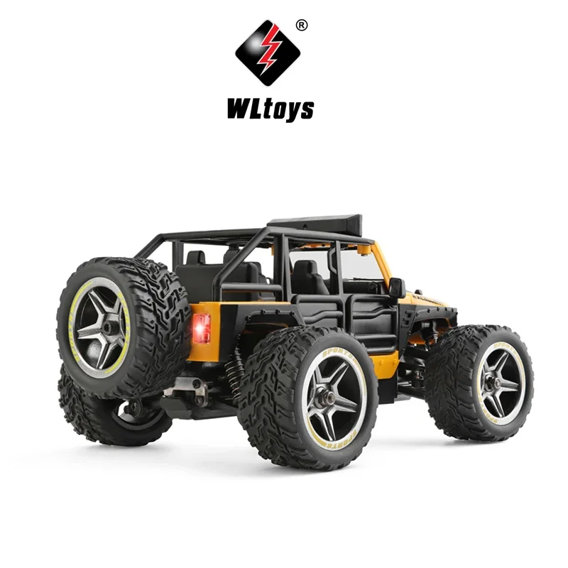 Wltoys 22201 1:22 2.4G 미니 RC카, 2WD 오프로드 차량 모델, 조명 포함, 원격 제어 기계식 트럭, 어린이용 장난감