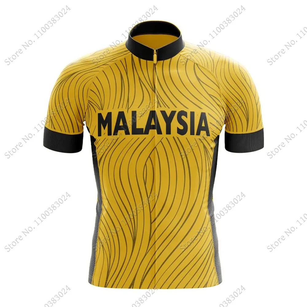 Malaysia National Cycling Jersey Set Short Sleeve Cycling Clothing Road Bike Shirts Suit Bicycle Bib Shorts MTB Wear Ropa