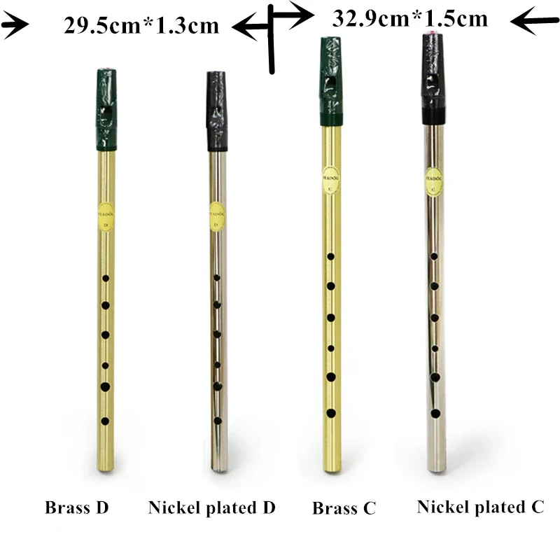 Penny Piccolo Irish whistle Flute Tin Whistle Feadon 6 Holes In D/C Key Irish flute Musical Instrument flauta irlandesa