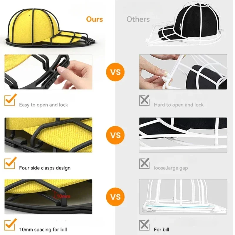 Baseball Cap Washer Rack Anti-deformation Cap Protector for Dishwasher Washing Machine Hat Washer Frame Laundry Products
