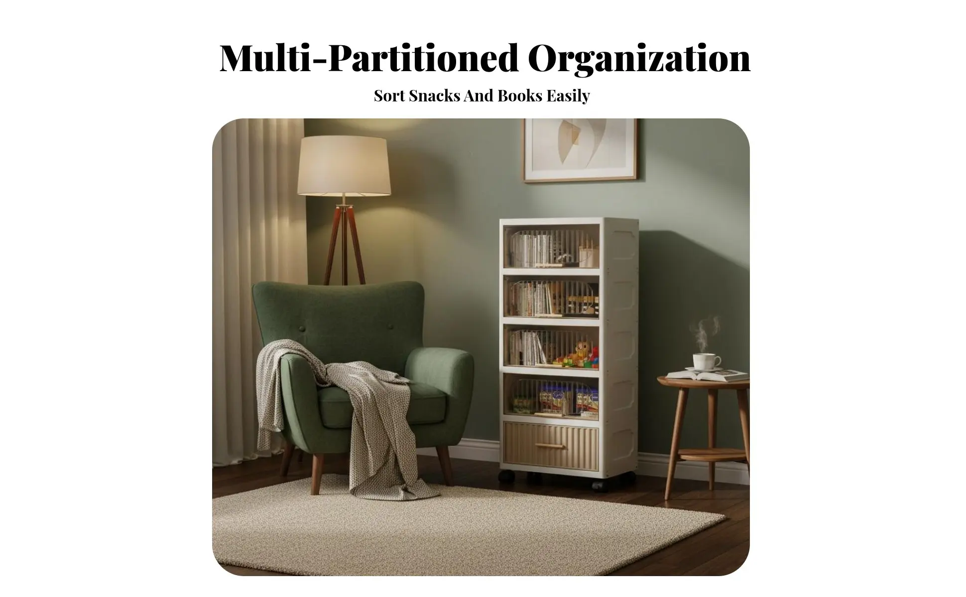 Multi-Tier Organizer hinged-lid reach Wheeled Crevice Cabinet Space Saving Easy Assembly for Students, Kitchen Multi-Tier Organizer hinged-lid reach Wheeled Crevice Cabinet Space Saving Easy Assembly for Students, Kitchen