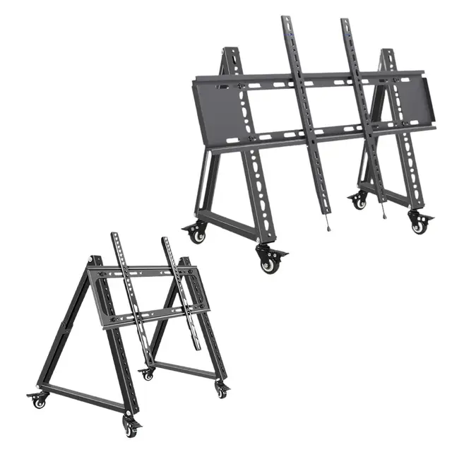 Low Height Mobile TV Stand for Flat Curved Screen TV, LED, LCD Versatile Sturdy