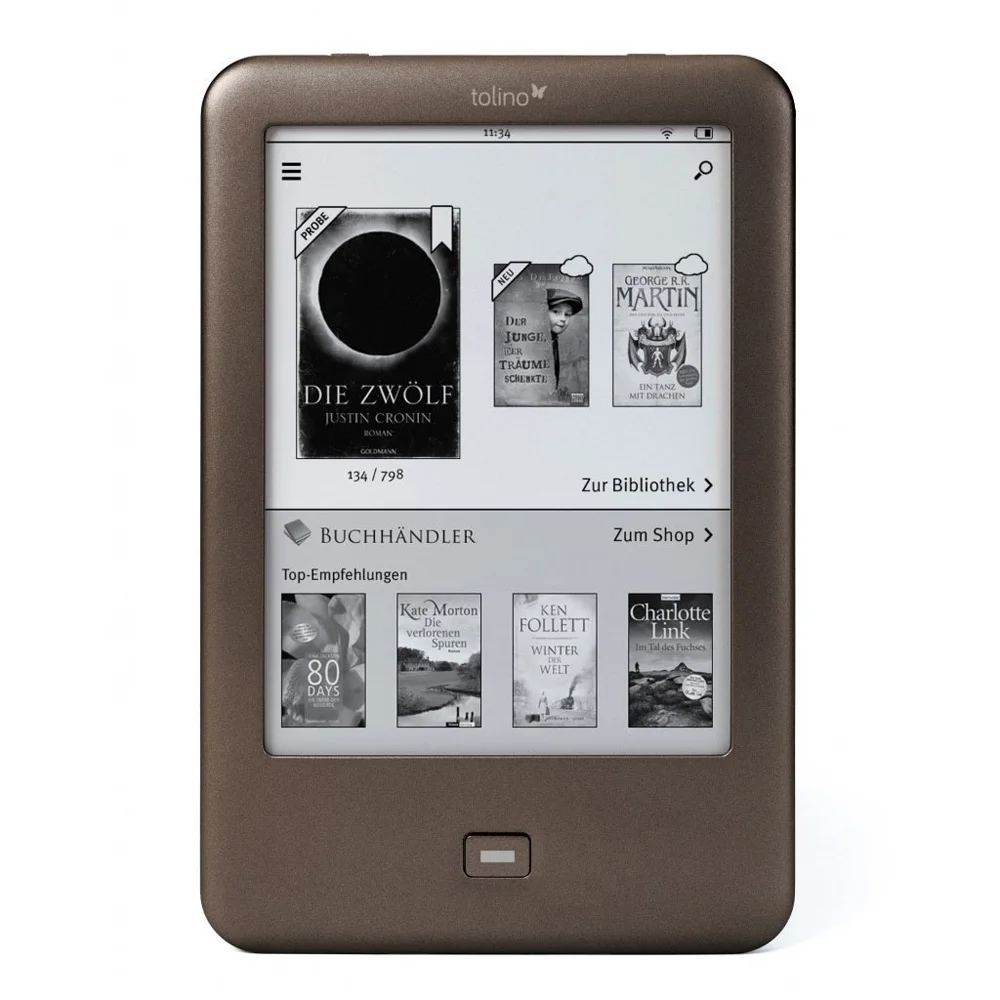 Tolino Shine Page Ebook Reader E Ink Screen E-Reader Wifi 4G 6 Pollici E-Ink Display Il Libro Elettronico Illuminato E Reader E-Ink