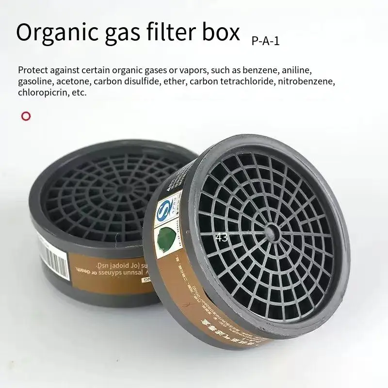 Masque à gaz complet avec filtre charbon actif - Protection peinture chimique