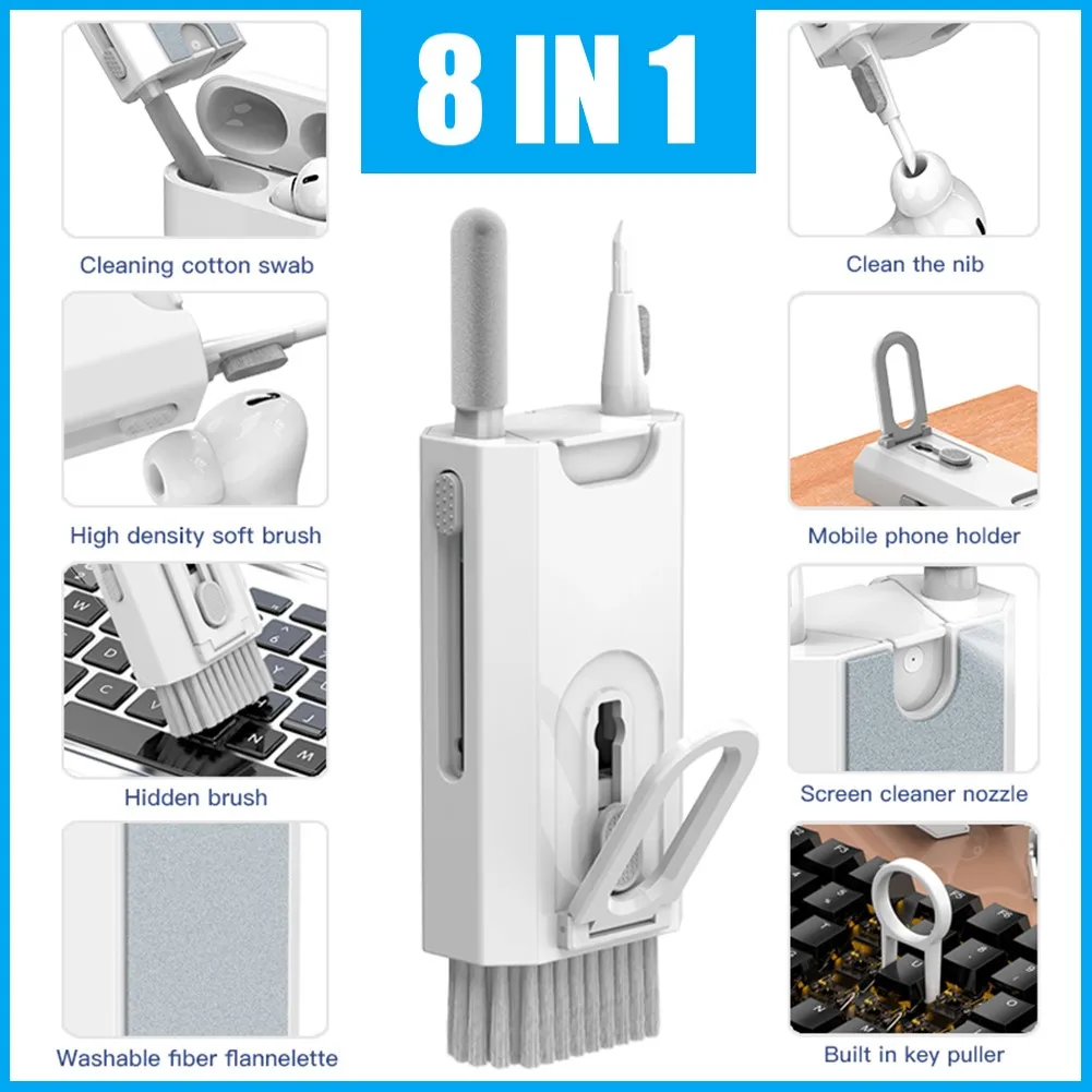 8 In 1 Bluetooth Earphones Cleaning Tool For Airpods Pro 3 2 1 Durable