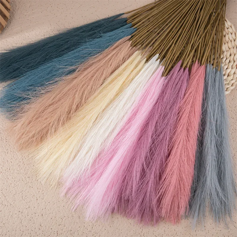 Description Picture 6 of item55CM Artificial Pampas Grass Flower Bouquet For Home Wedding Decoration DIY Party Bedroom Fake Plant Flowers Vase Decor Reed