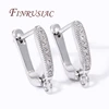 18K Gold Plated Brass Zircon Earrings Hook Clasp Accessories For Earrings Earring Fixtures Earwires Fastener Findings For DIY