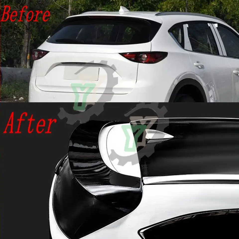 Auto Achterspoiler Voor Mazda Voor CX-5 Hatchback 2017 2018 2019 2020 2021 2022 Zwart Carbon Dak Kofferdeksel Auto Spoiler Vleugels Exterieur Upgrade Tuning Achtervleugel(Carbon Printing