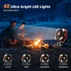 Fans, Battery Operated Portable Tent Fan with LED Light, Remote Control, Hook, 270°Pivot, Stepless Speed-Ideal for Camping, Fans 4