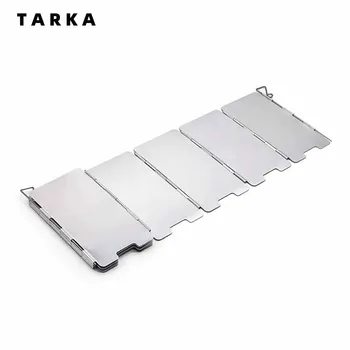 TARKA 소형 바람막이 캠프 버너 바람막이, 접이식 방풍 스크린, 야외 가스 스토브 바람막이, 캠핑 용품
